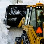 Loader is moving our snow.